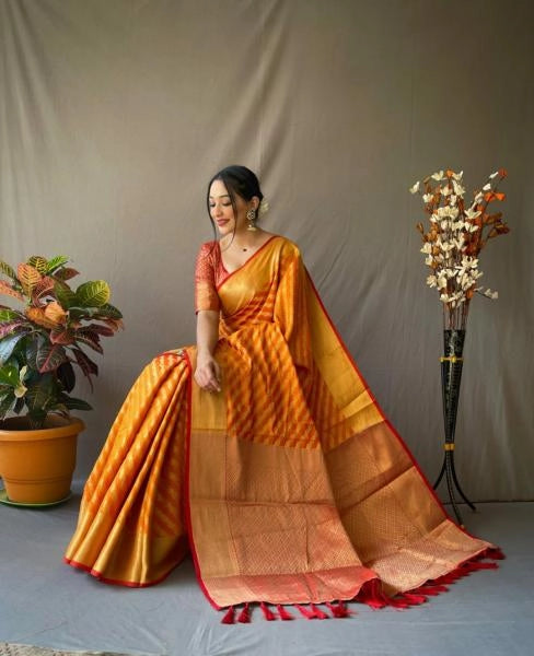 Maithila kanchipuram silk saree with zari woven work (Copy)