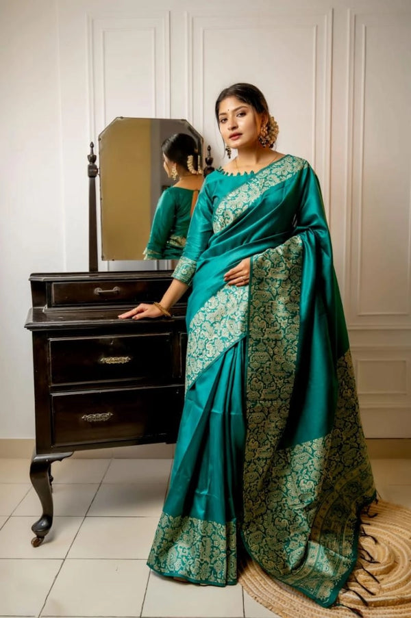 Kranti handloom raw silk saree with woven design
