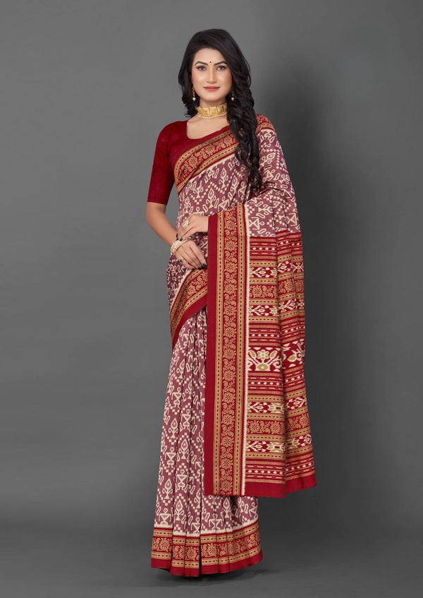 BHAGALPURI IKKAT PRINT SAREE