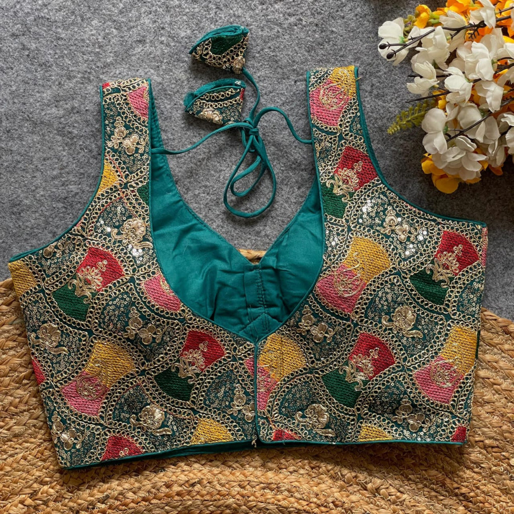 Rama green fox georgette bollywood style readymade blouse