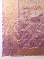 Light lavender kanjivaram silk saree with zari weaving work