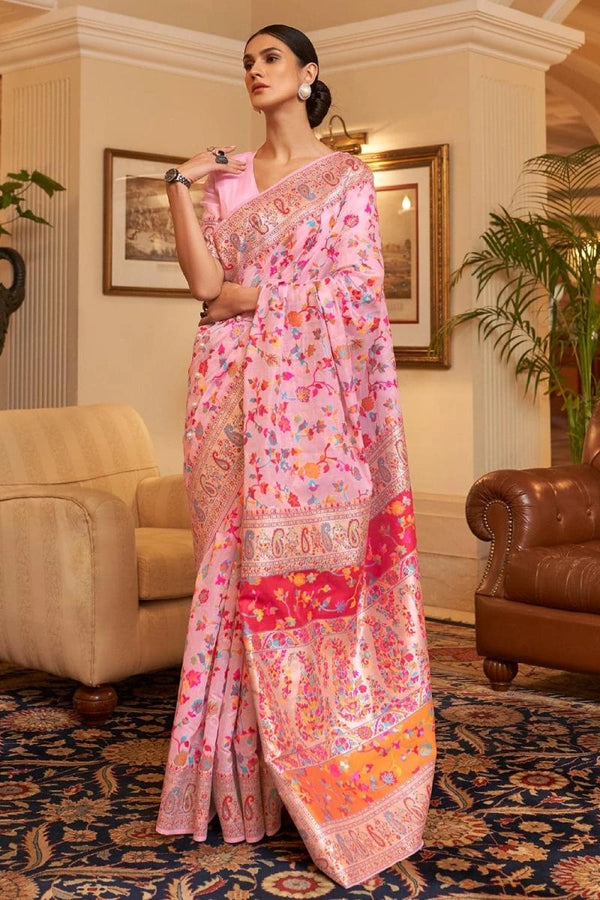 Alkesh  banarasi silk saree with zari weaving work