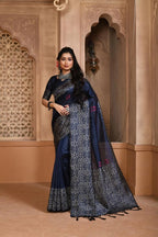 Kalavatia handloom raw silk saree with woven design