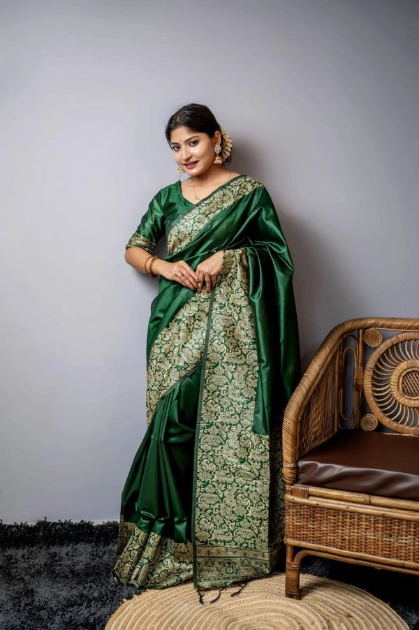 Kranti handloom raw silk saree with woven design