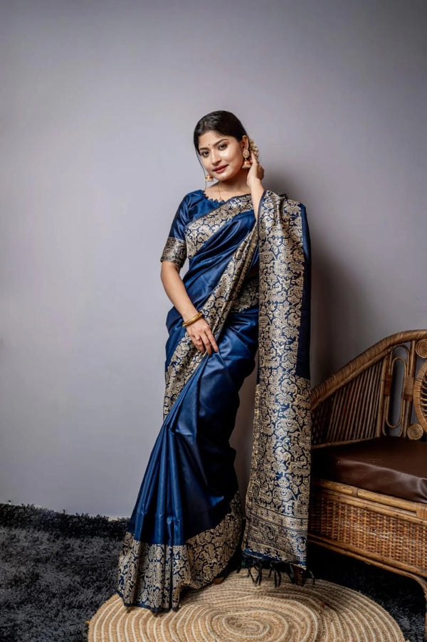 Kranti handloom raw silk saree with woven design