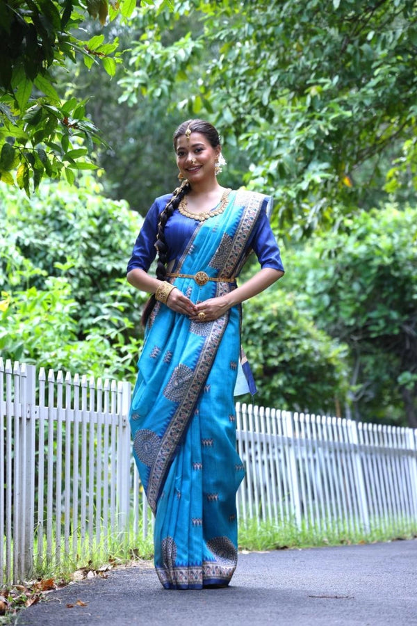 Kanikaa Madhubani Printed Soft Tussar Silk Saree aree