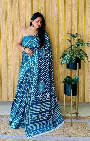 Fancy Rangeen crepe silk saree with digital bandhej printed work