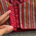 Red fox georgette fancy readymade blouse with embroidery work