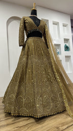 Wedding Special Kasturi Silk Georgette Lehenga with Net Dupatta