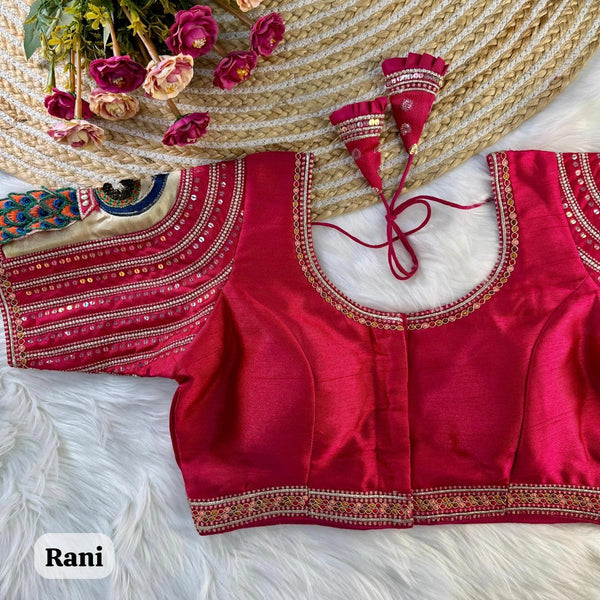 Wedding Special Real 3D Peacock Blouse