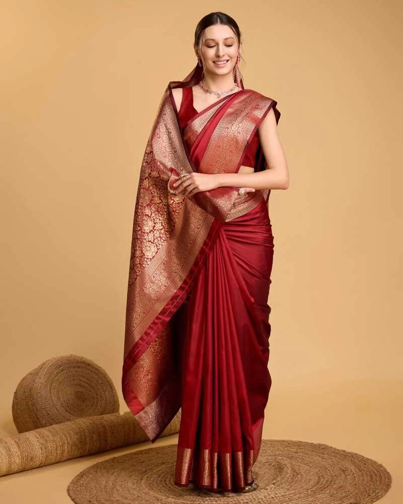 Anamika-silk kanchipuram silk saree with zari weaving work