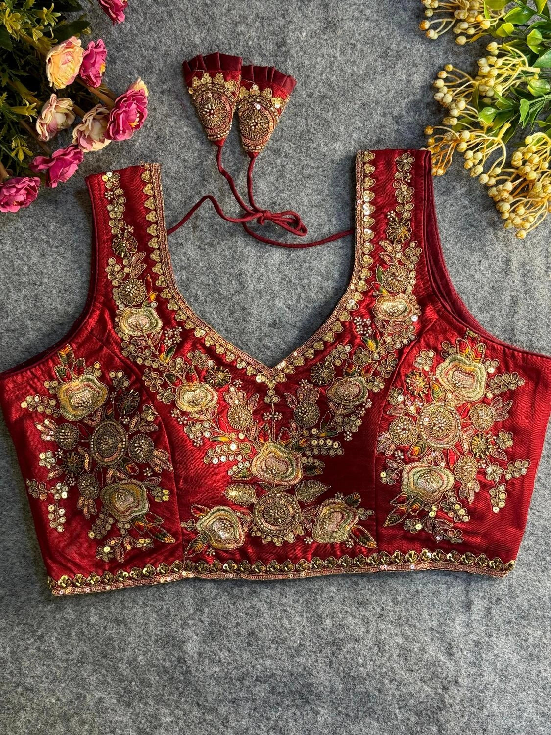 Heavy Beads Work Bridal Blouse