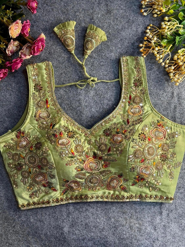 Heavy Beads Work Bridal Blouse