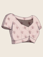 Multi linen cotton saree with digital printed work and silver zari border