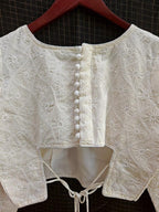 Off white hakoba cotton sabyasachi design readymade blouse