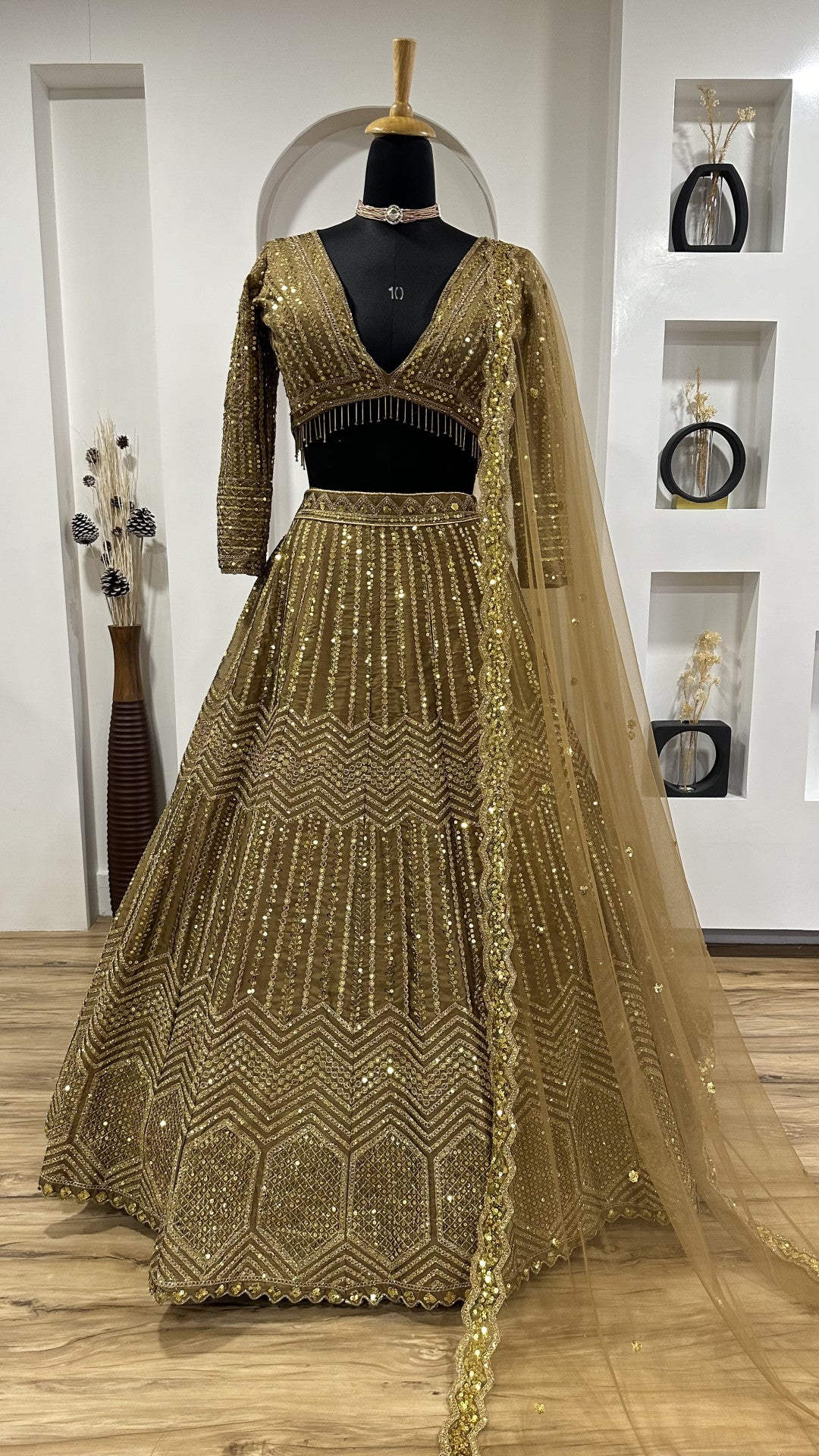 Wedding Special Kasturi Silk Georgette Lehenga with Net Dupatta