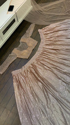 Luxury Satin Silk Lehenga with Sequins Embroidery & Net Dupatta