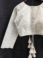 Off white hakoba cotton sabyasachi design readymade blouse
