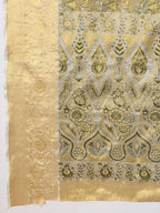 Mahendi green kanjivaram silk saree with zari weaving work