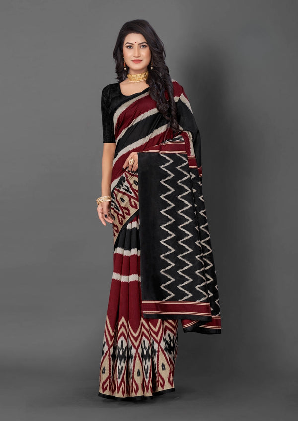 BHAGALPURI IKKAT PRINT SAREE