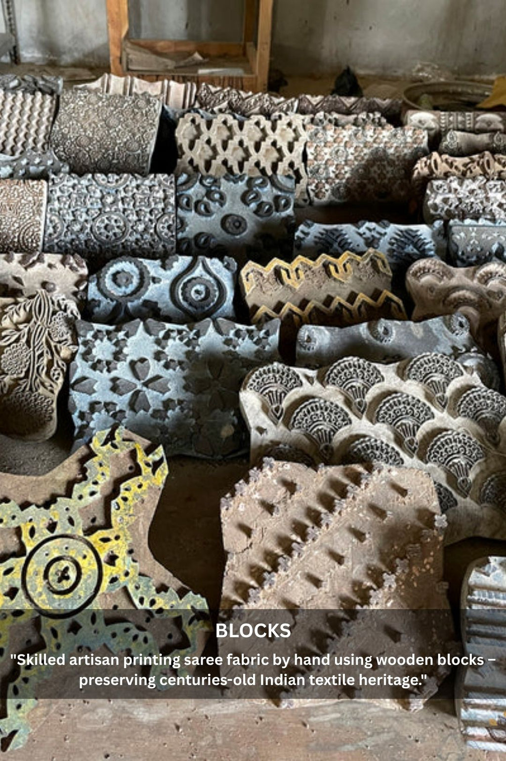 Multi pure mulmul cotton saree with bagru hand block printed work