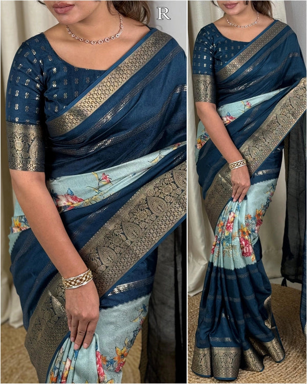 Zari Jacquard Border Saree