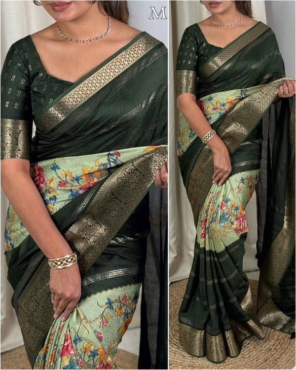 Zari Jacquard Border Saree