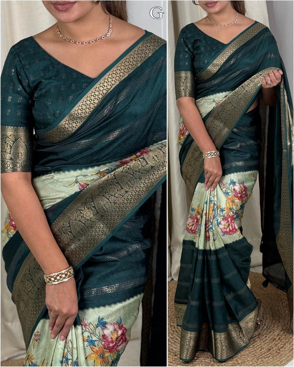 Zari Jacquard Border Saree