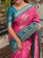 Tussar Cotton Jacquard Saree
