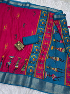 Kalamkari Prints luxurious Georgette Moss Saree