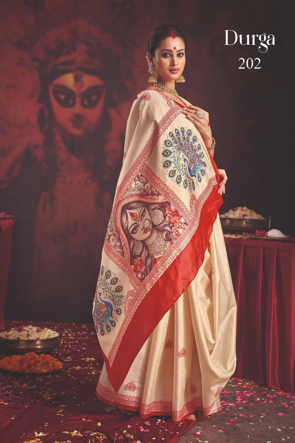 Durga Puja Special Silk blend Saree