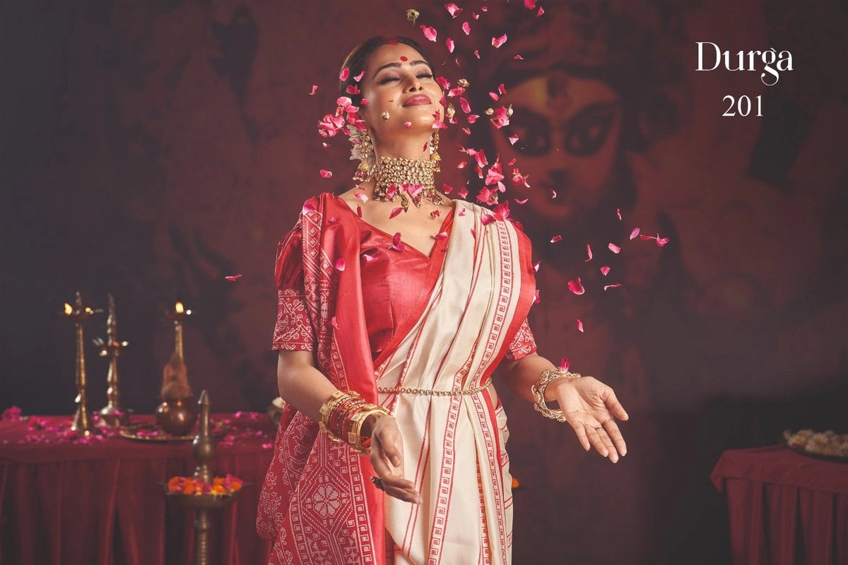 Durga Puja Special Silk blend Saree