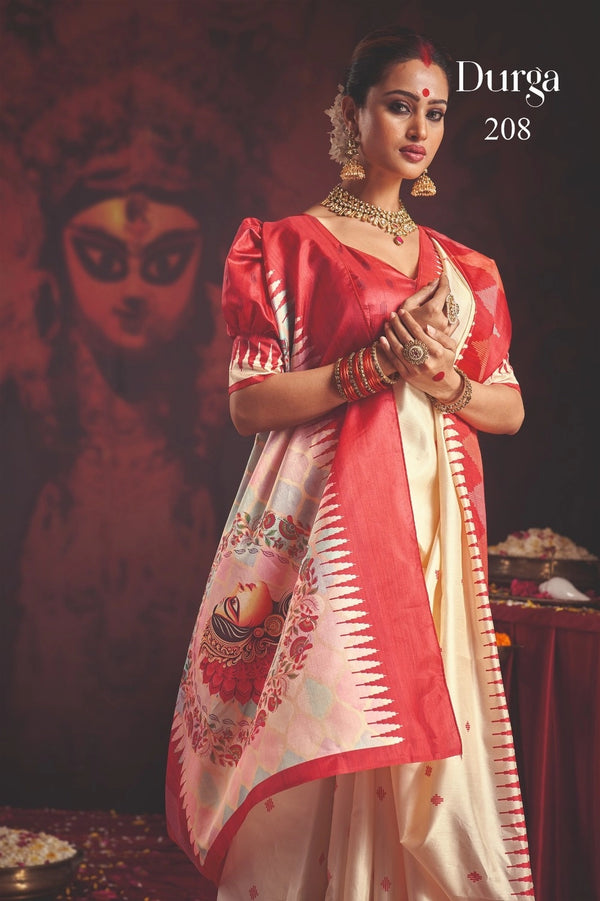 Durga Puja Special Silk blend Saree