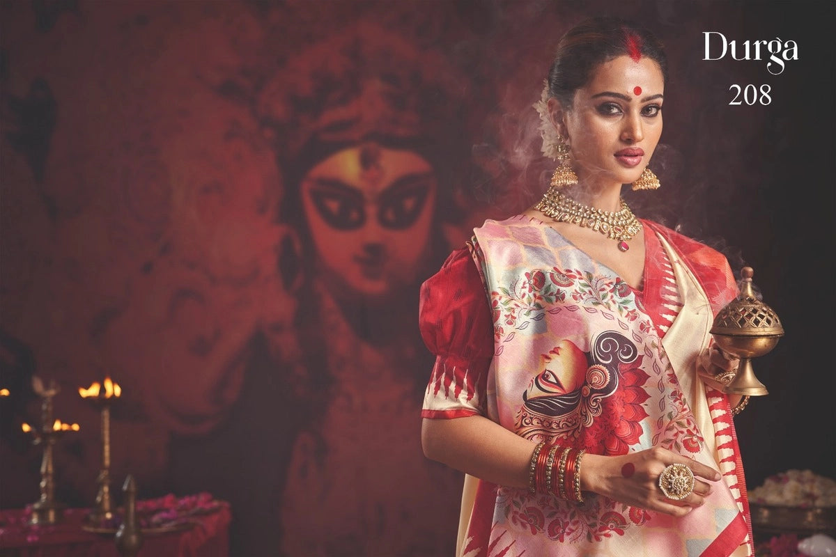 Durga Puja Special Silk blend Saree