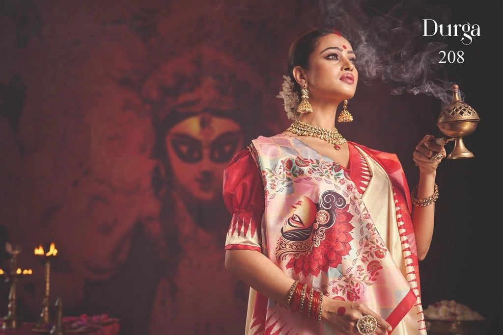 Durga Puja Special Silk blend Saree
