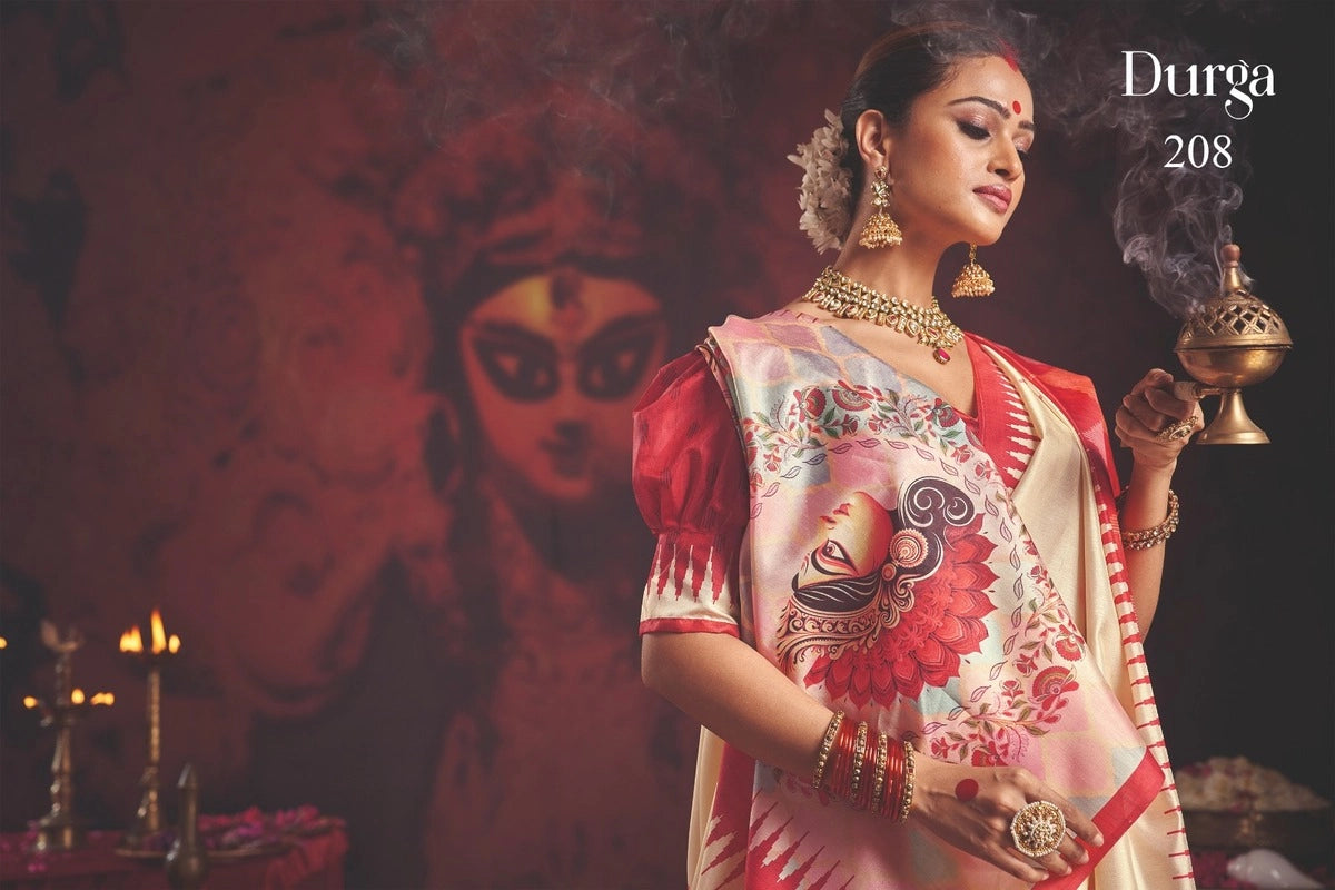 Durga Puja Special Silk blend Saree