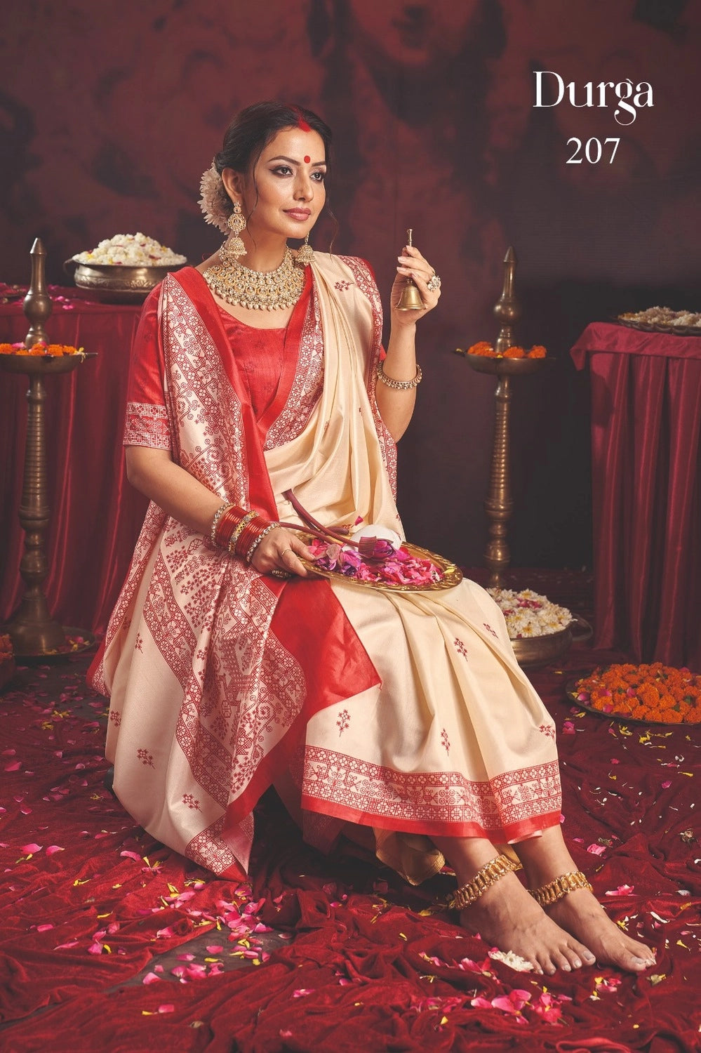 Durga Puja Special Silk blend Saree