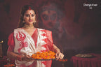 Durgotsab Special Silk Blend Saree With Zari Weaving Work